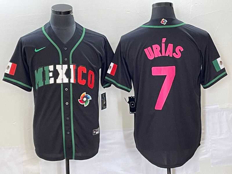 Men's Mexico Baseball #7 Julio Urias 2023 Black World Baseball Classic Stitched Jersey1,We sell and wholesale Men's Mexico Baseball #7 Julio Urias 2023 Black World Baseball Classic Stitched Jersey1 on line form chian!